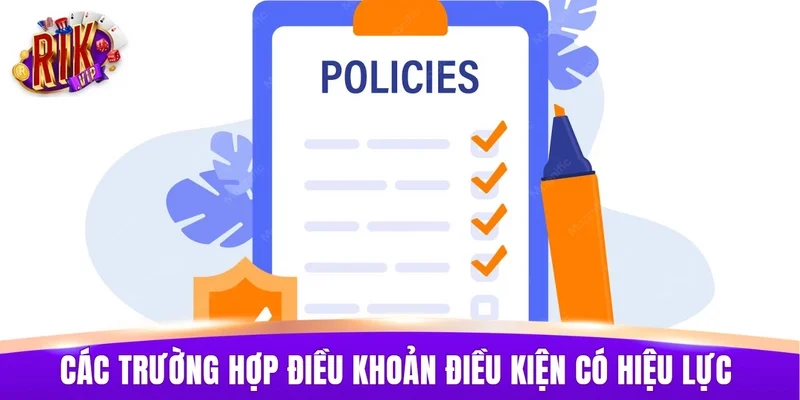 Các trường hợp điều khoản điều kiện bắt đầu có hiệu lực